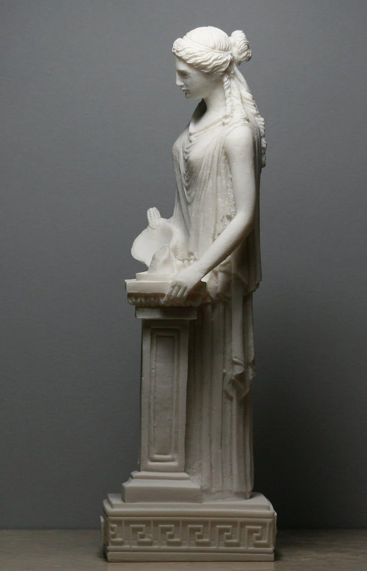 Hestia Vesta Statue Göttin der Home Familie Hearth Alabaster Skulptur 26 ΄ ΄
