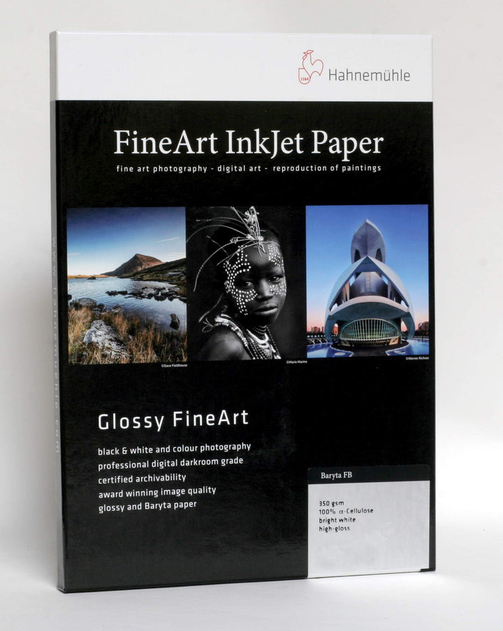 Hahnemühle 10641674 Digital FineArt Baryta FB Papier, 350 g/m², DIN A3, 297 x 420 mm, hellweiss, 297
