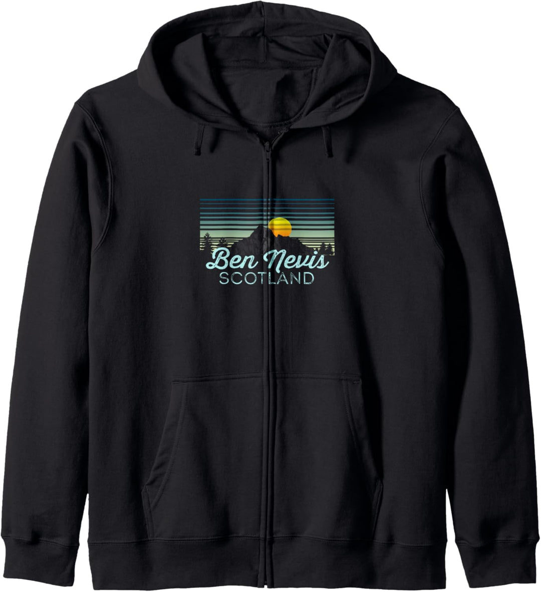 Ben Nevis Retro Kleidung & Ausrüstung – Ben Nevis Souvenir Kapuzenjacke