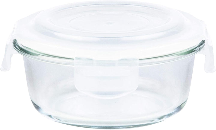 Grizzly Glas Frischhaltedosen, Set 6x 400 ml, luftdicht, rund, Click-Verschluss, vielseitige Vorrats