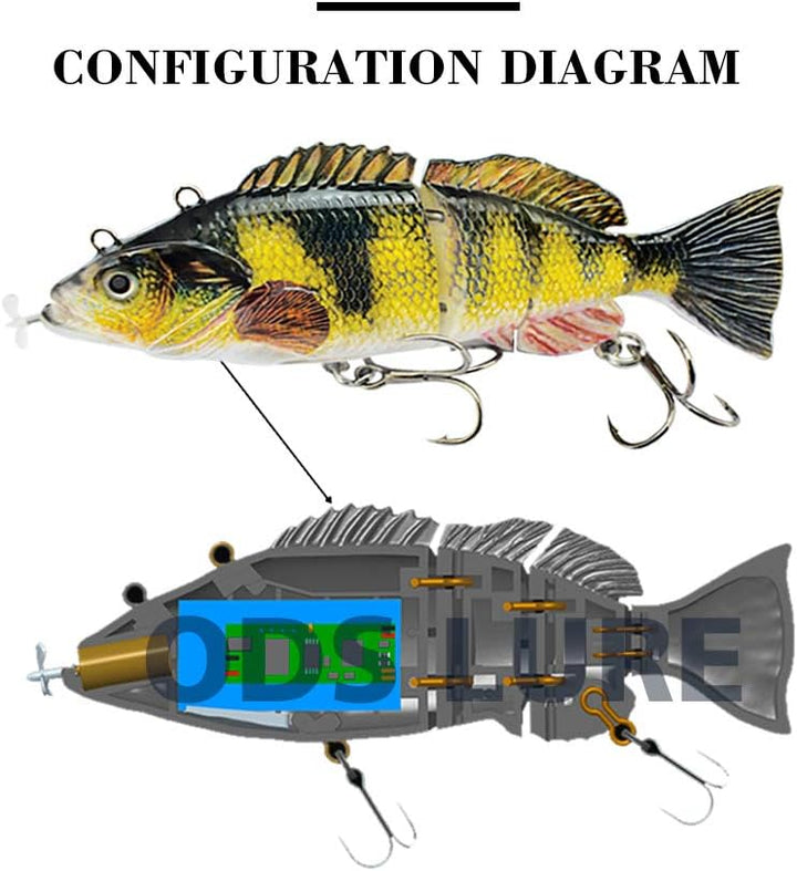 ods lure Aktualisierung Schwimmköder Elektrische USB wiederaufladbare Angelköder Mehrgelenkigere Rob