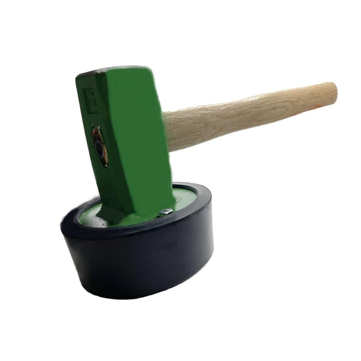 VERLEGEHILFEN Profi Plattenlegerhammer 2.500g - Gummihammer mit Holzgriff - Werkzeug