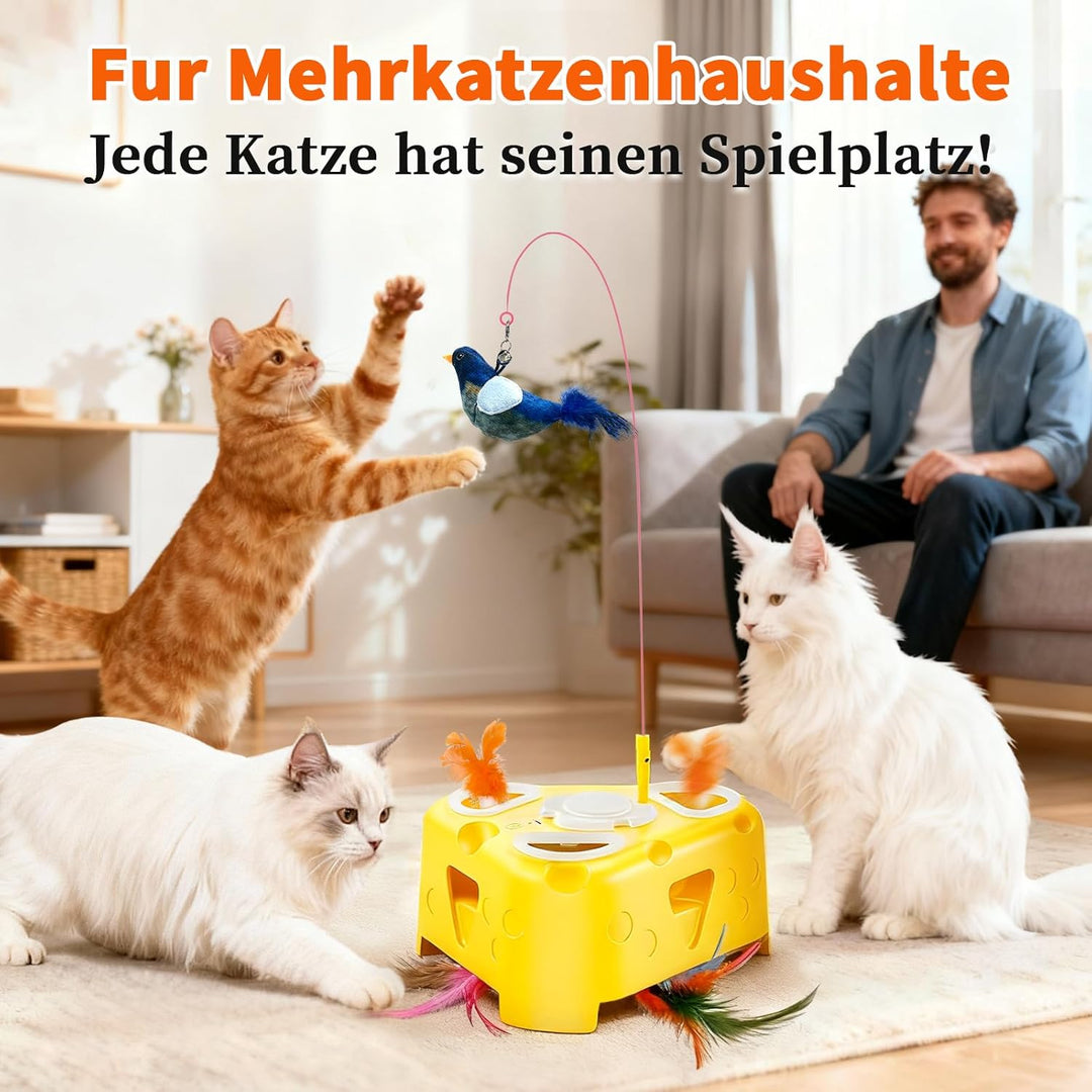Interaktives Katzenspielzeug Elektrisches Cat Toy: Self-Playing Tool for Indoor Cats - Gleitende Fed