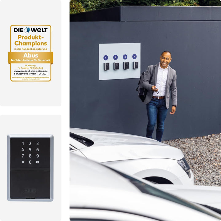 ABUS smarte Schlüsselbox KEYGARAGE™ One – per App mit Smartphone oder per Zahlencode bedienbar – Sch