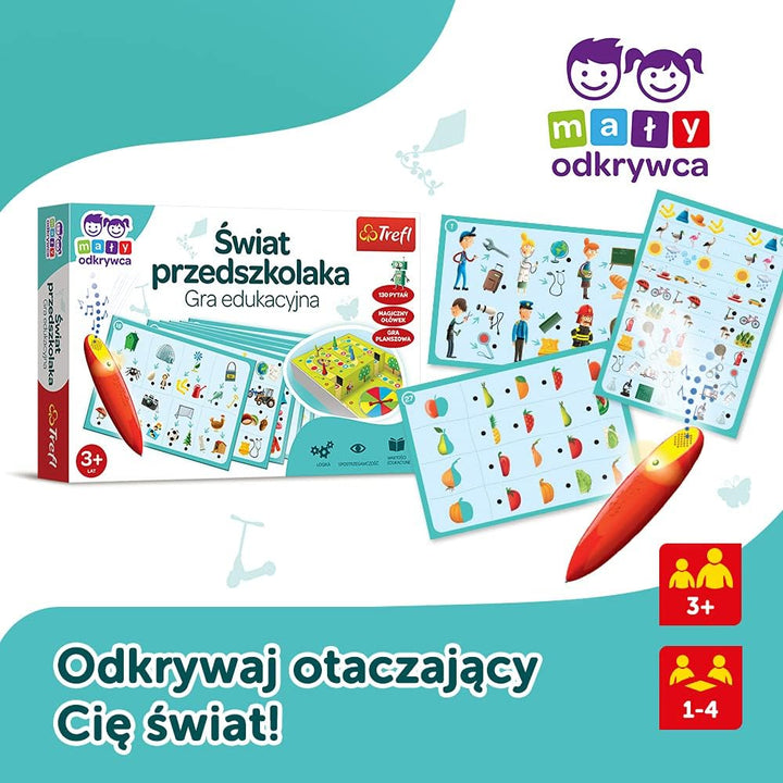 Trefl Schulranzenwelten - Kleiner Entdecker und Magische Bleistift Bildungsspiel für Kinder ab 3 Jah