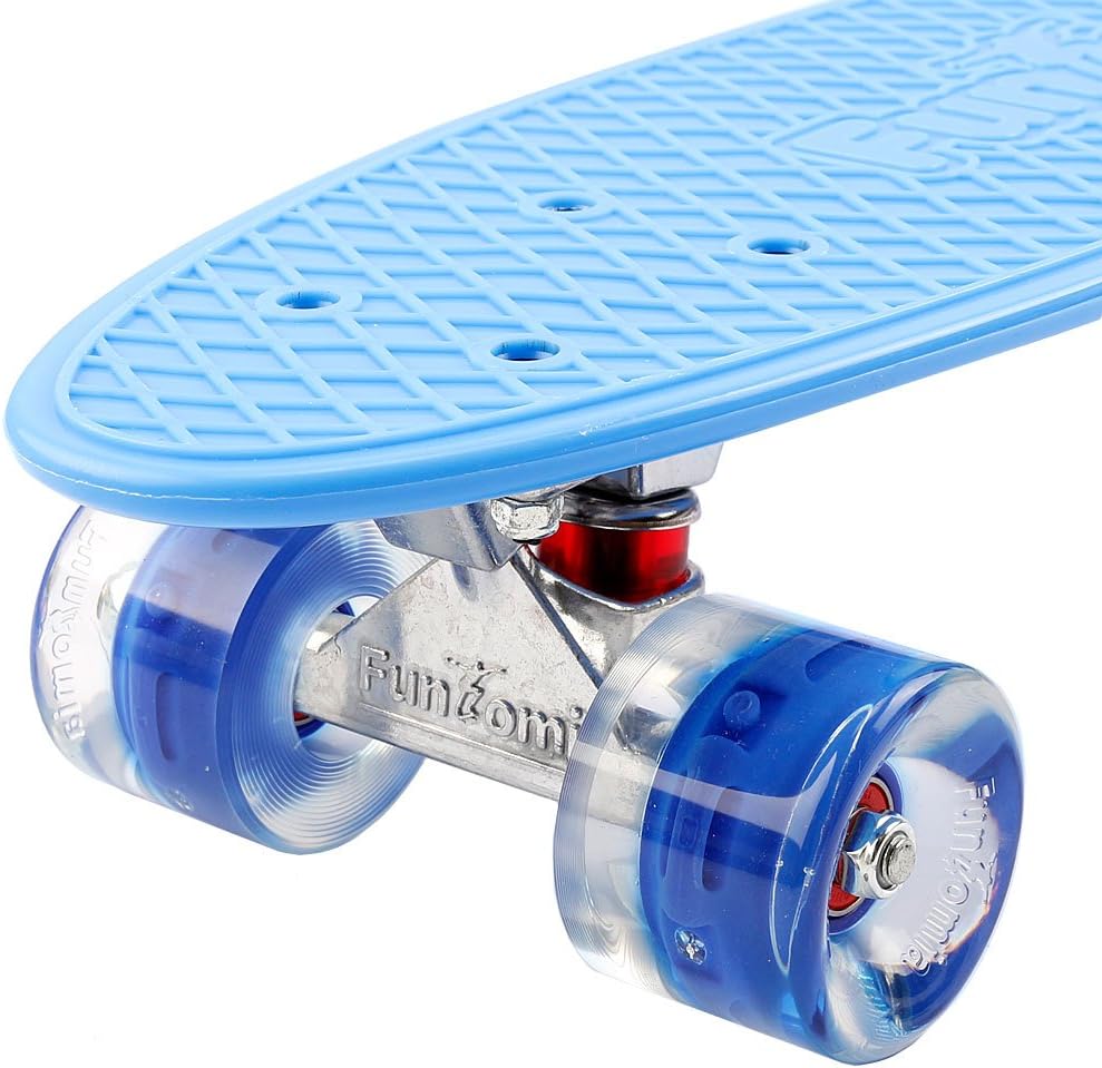 FunTomia Kinder Skateboard Cruiserboard Miniboard 57cm mit oder ohne LED Leuchtrollen Alu Truck Mach