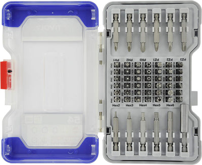 Tivoly 11501570040 Schraubendreher-Bits Set 25/50mm, 54 Stuck