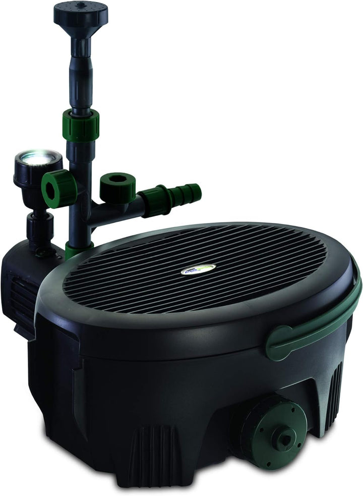 Aquagarden Inpond 9000, Teich- und Wasserpumpe, Filter, UV-Klärer, LED-Strahler und Springbrunnen, K