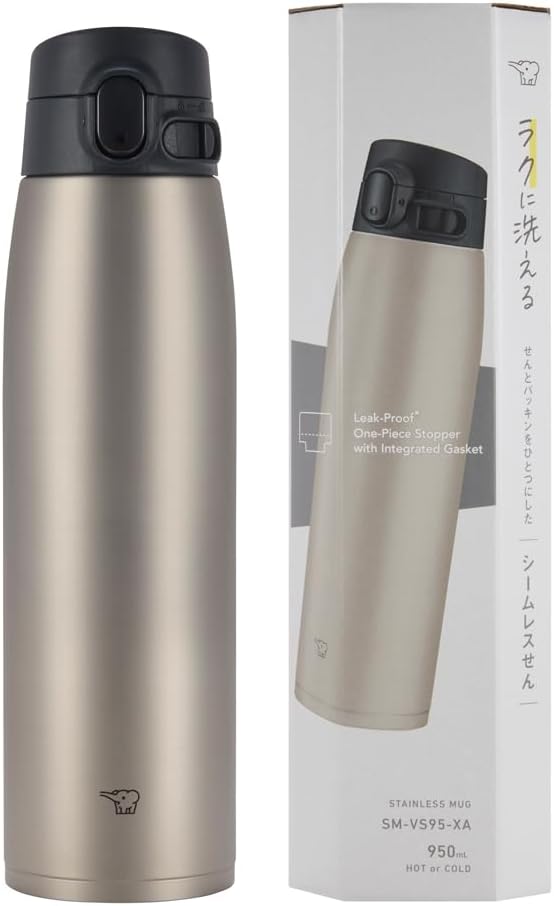 Zojirushi SM-VS95XA Vakuumflasche, 907.2 g, Edelstahl 32-Ounce Rostfrei, 32-Ounce Rostfrei