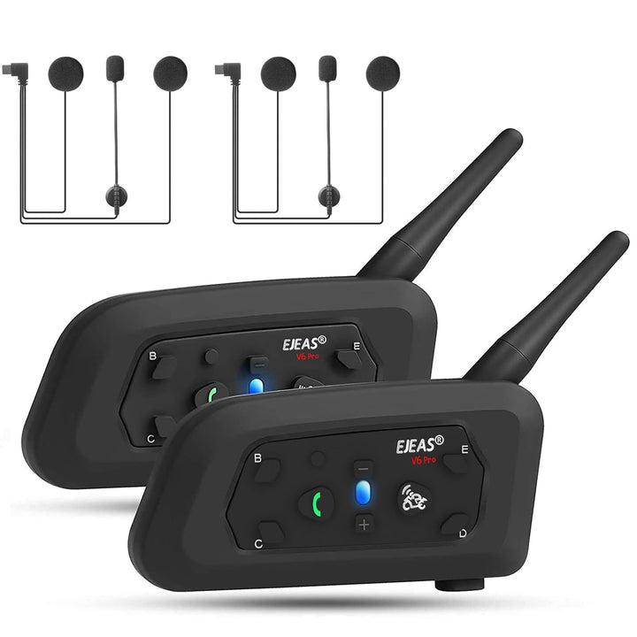 EJEAS V6 Pro+ Bluetooth-Gegensprechanlage für Motorradhelme, Verbessertes Bluetooth 5.1-Kommunikatio