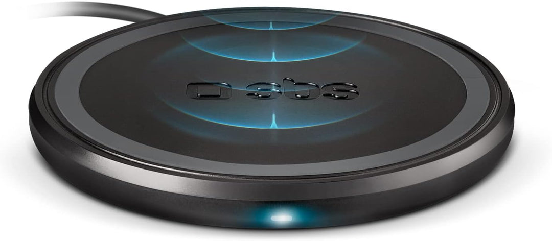 SBS Wireless Fast Charge Tischlader, 10 W für ultraschnelles Laden, Ladestation für Qi-Handys, Smart