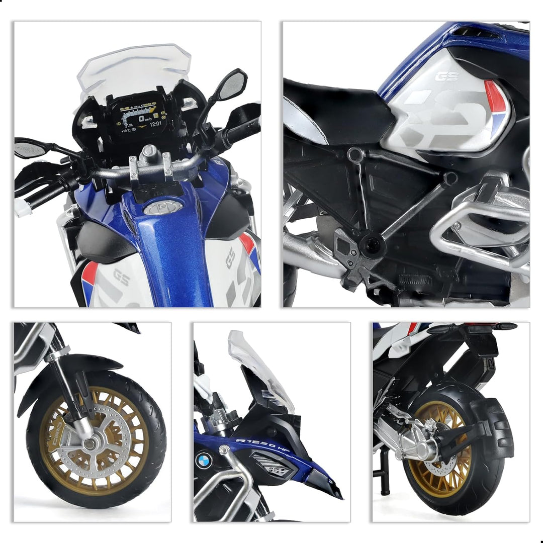 Motorrad-Modell im Massstab 1:12, Kompatible für BMW R1250 GS, Kunststoff mit Druckguss, kein Zusamm