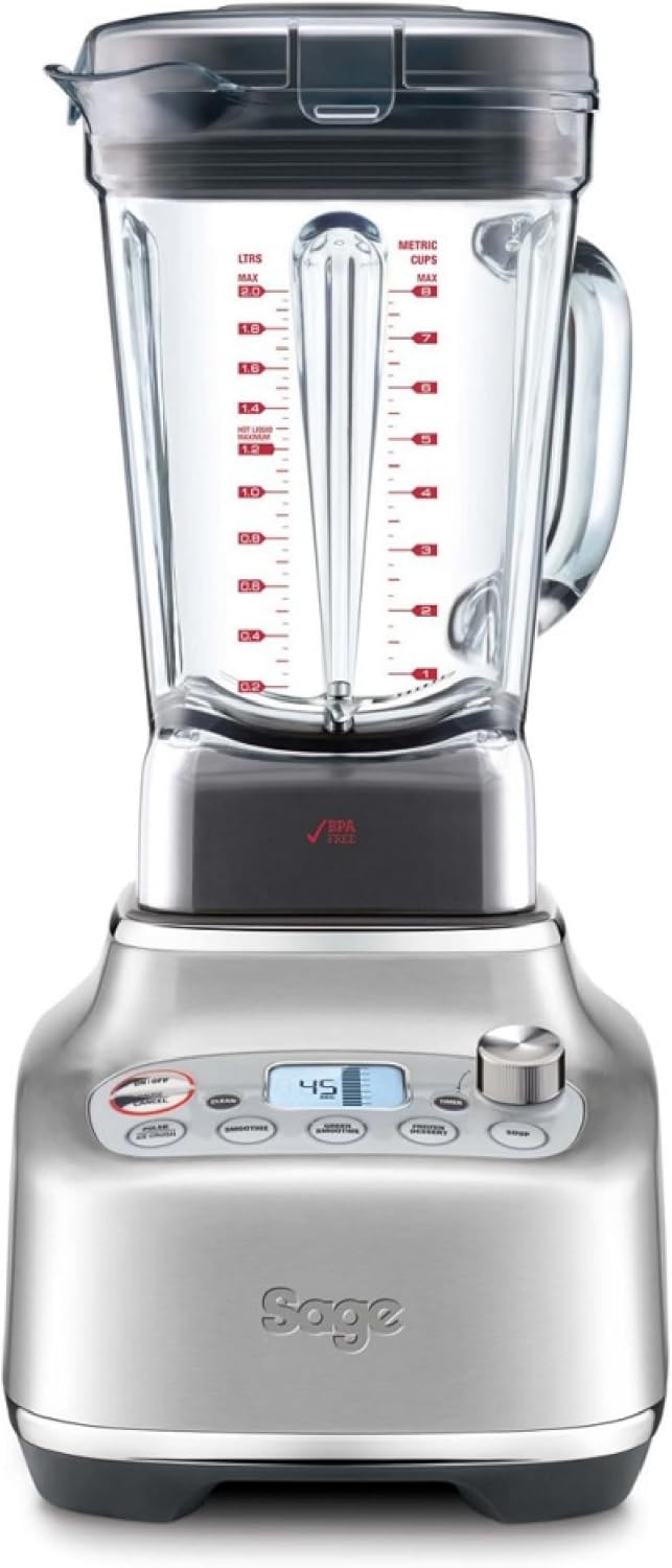 Sage - The Super Q - Standmixer - Ultrastark, Schnell, Leise, 5 One-Touch-Programme, 12 Geschwindigk