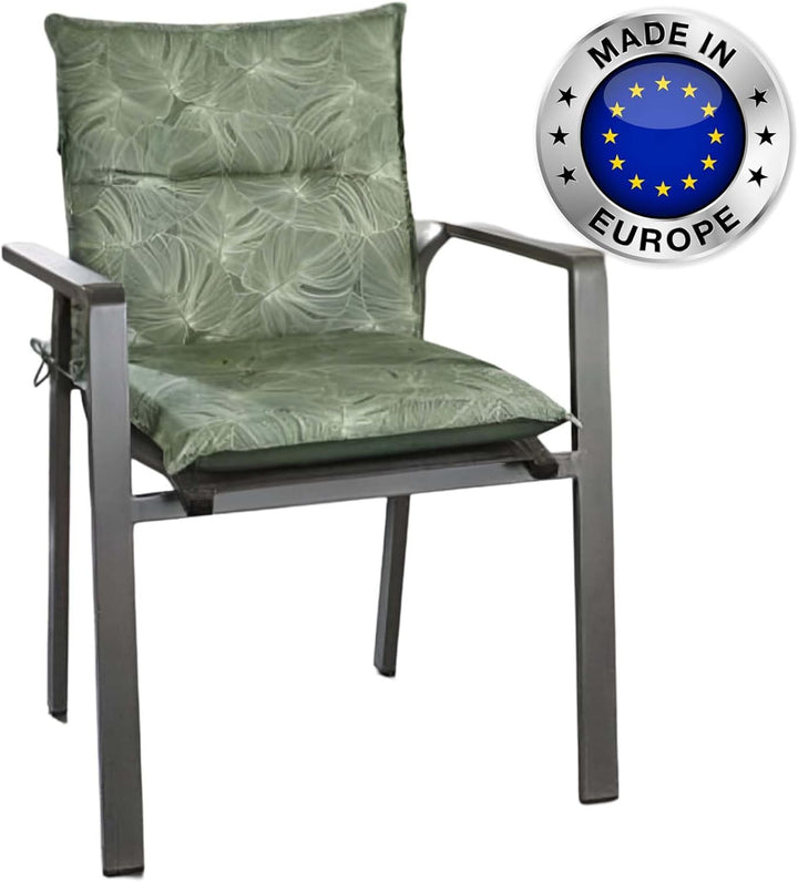BURI Gartenstuhlauflagen I Extra 8cm Dicke Sitzauflagen I Made in Europe I Stuhlauflage für Gartenst