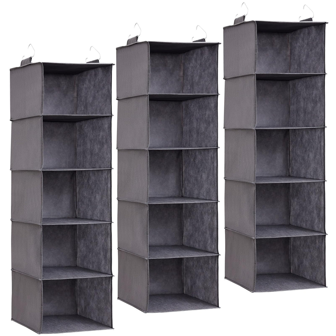 Lifewit 3 Stück Hängeregal, Schrank Organizer, Hängesystem Kleiderschrank, Hängeaufbewahrung aus Sto