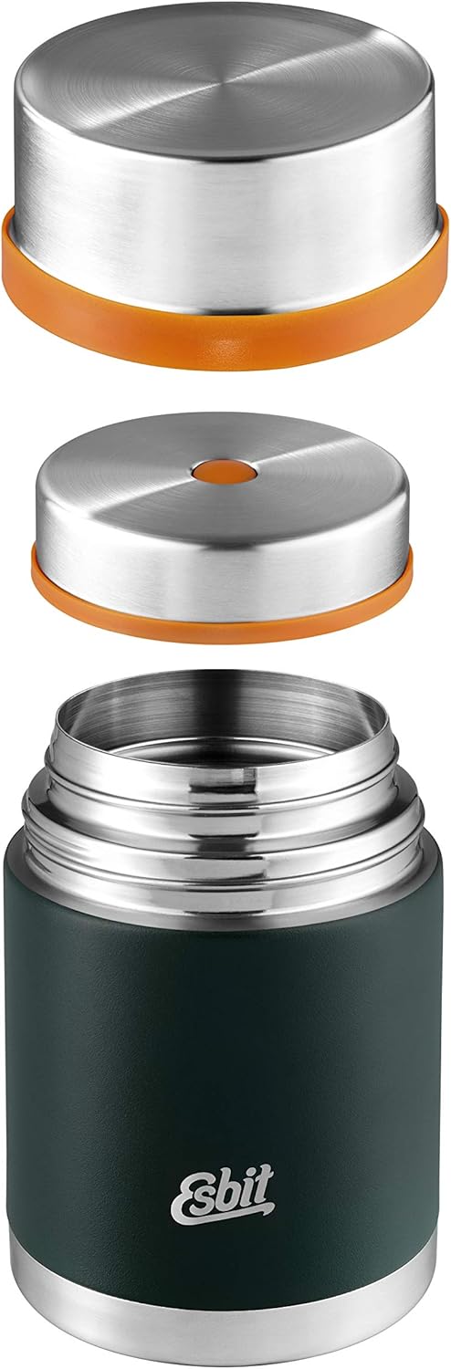 Esbit Thermobehälter Sculptor für Essen - Warmhaltebehälter 750 ml in Forest Green - aus Edelstahl f