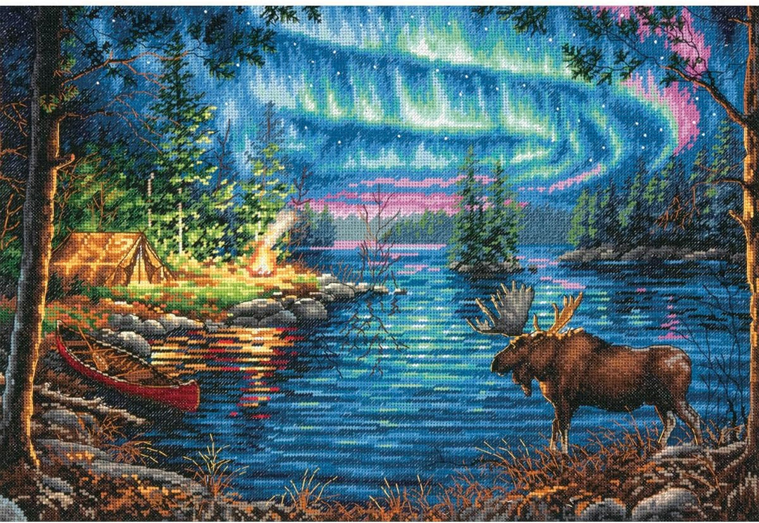 Dimensions Gold Collection Counted Cross Stitch Kit 16"X11"-Northern Night (16 C