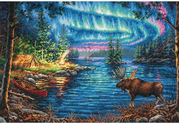 Dimensions Gold Collection Counted Cross Stitch Kit 16"X11"-Northern Night (16 C