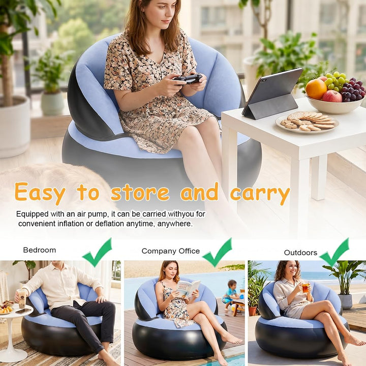 Aufblasbares Sofa, Wasserdichtes Luftsofa Aufblasbares, Aufblasbarer Sessel, Sessel, Sofa und Couch