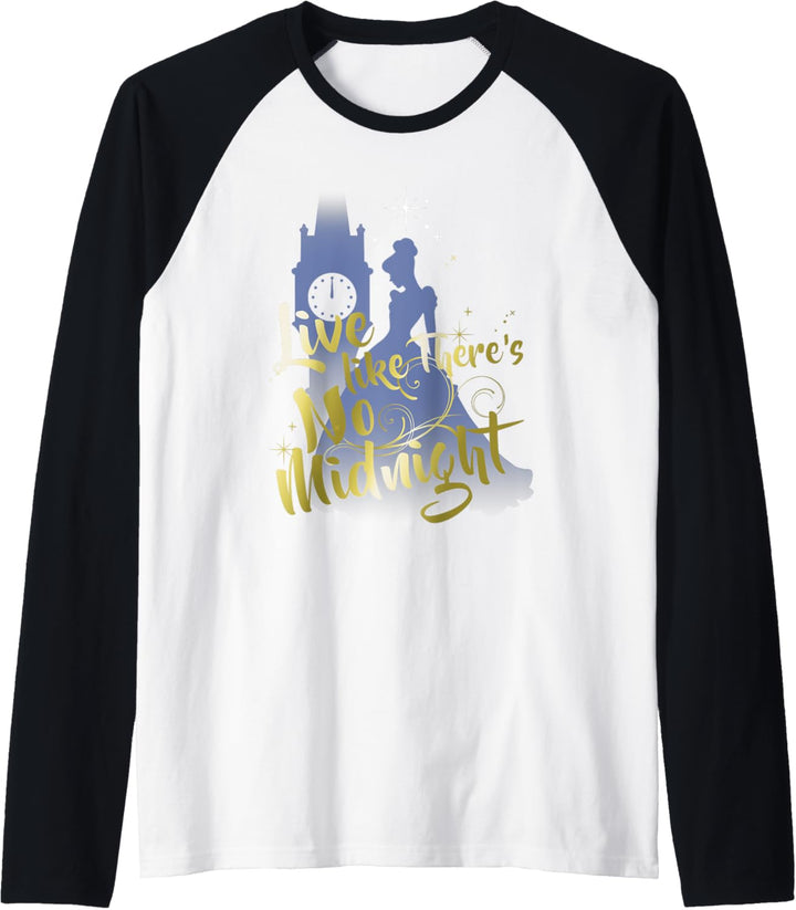 Disney Cinderella Silhouette Live Like There's No Midnight Raglan