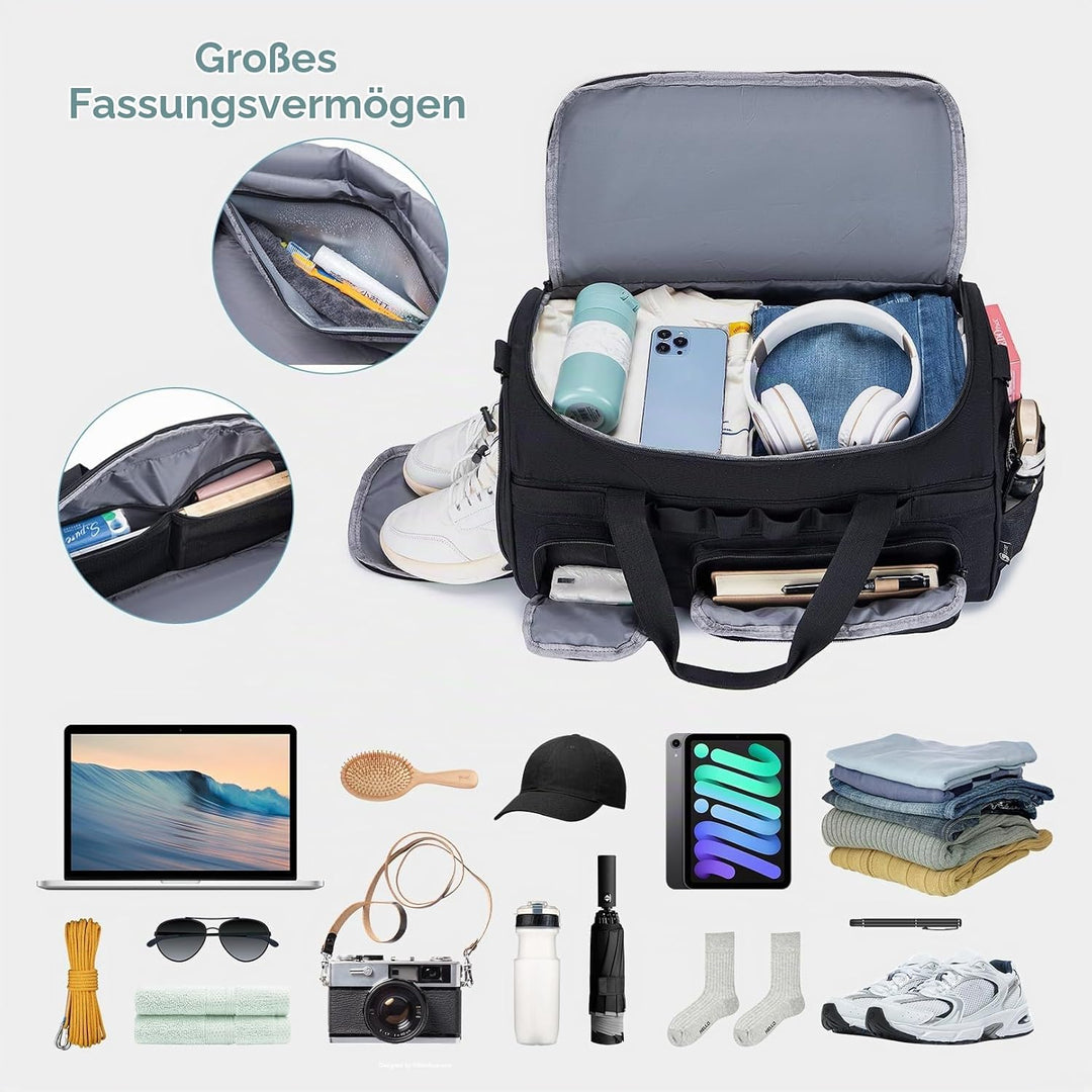 BAGZY Taktischer Reisetasche Sporttasche 40l Trainingstasche Herren Mit Schuhfach Für Herren Reise S