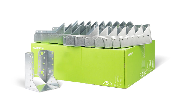Alberts 848255 Balkenschuh | Typ B | sendzimirverzinkt | 80 x 120 mm | 25er Set 80 x 120 mm (1 Stk.)
