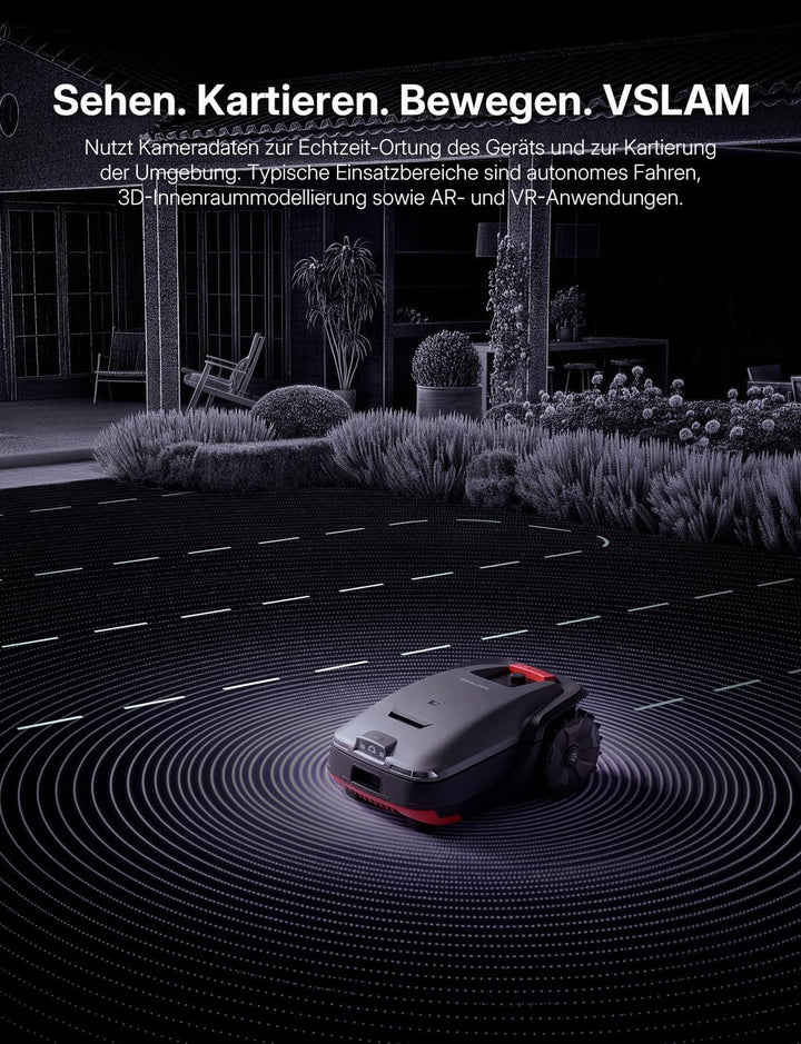 UNICUT H1 Mähroboter – RTK+VSLAM mit KI, Dual Solid State LiDAR Hindernisvermeidung, Kein Signalabbr