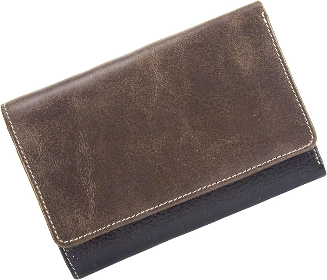 Sunsa Geldbörse. Damen grosse Geldbeutel. Leder Portemonnaie mit RFID Schutz. Brieftasche mit viele