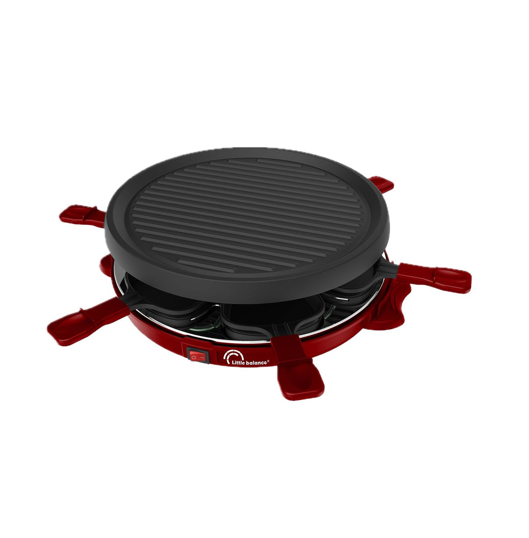 LITTLE BALANCE 8947 Cheese &amp; Fun, Raclette Grill, 2-in-1, für bis zu 6 Personen, PFAS-frei, 800 W, C
