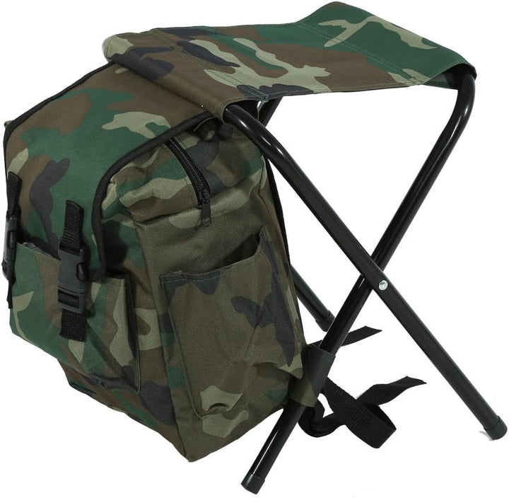 VGEBY Angelrucksack Stuhl, Tragbar Rucksack mit Stuhl Fischerstuhl Angeln Klappbarer Hocker Sitz mit