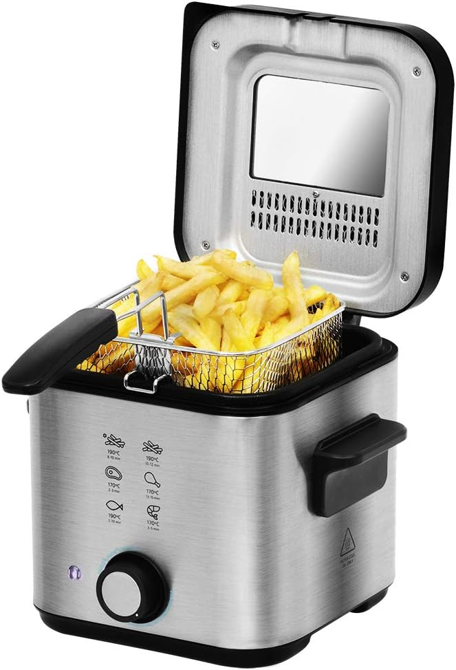 Cecotec CleanFry Infinity 1500 Fritteuse. 1,5 L Fassungsvermögen, Temperatur bis zu 190 ºC, 30 Min.