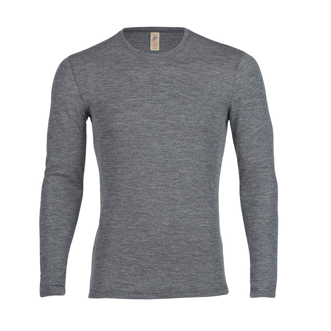 Engel Natur, Herren Shirt Langarm, 100% Wolle (´kbT) 46-48 Schiefer, 46-48 Schiefer