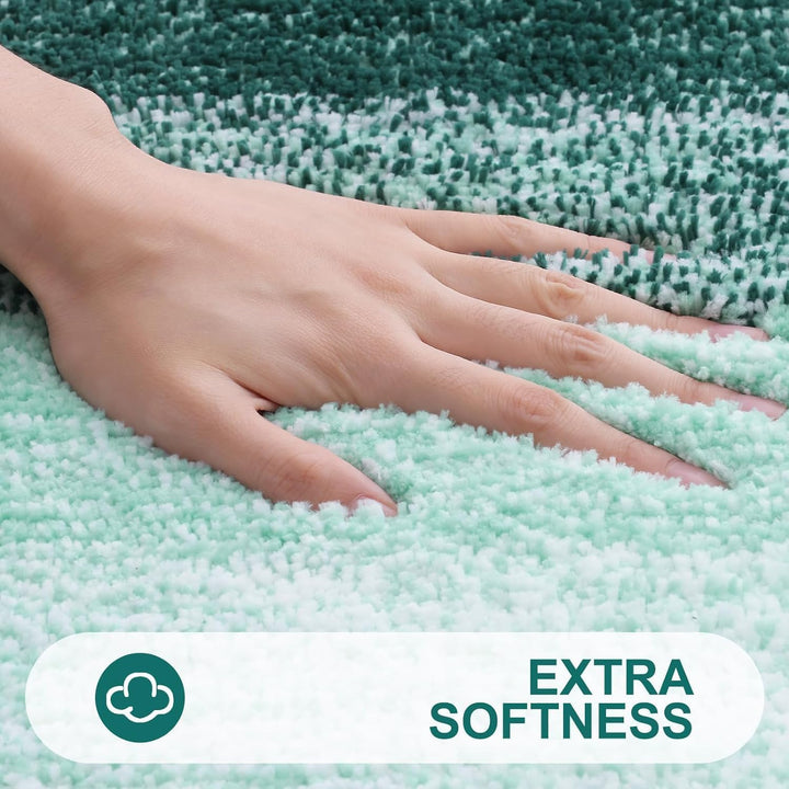 Homaxy Weich Badezimmerteppich 51x76 cm, rutschfest waschbar Badematte Flauschige Hochflor Badteppic