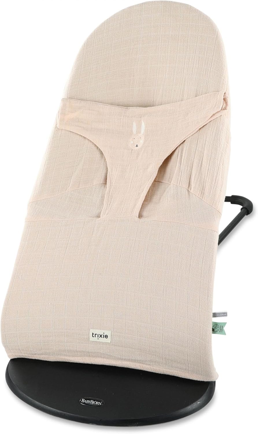 Trixie - Schutzhülle kompatibel mit Babybjörn Babywippe aus Bio-Baumwolle (Mrs. Rabbit), Mrs. Rabbit