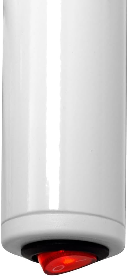 NAVIN Elektrischer Handtuchtrockner Camellia mit Druckknopf – Weiss (Weiss - Linkes, 480х800) Weiss