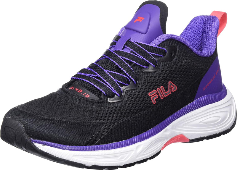 FILA Damen Exowave Race Wmn Laufschuh 37 EU Schmal Black Prism Violet, 37 EU Schmal Black Prism Viol