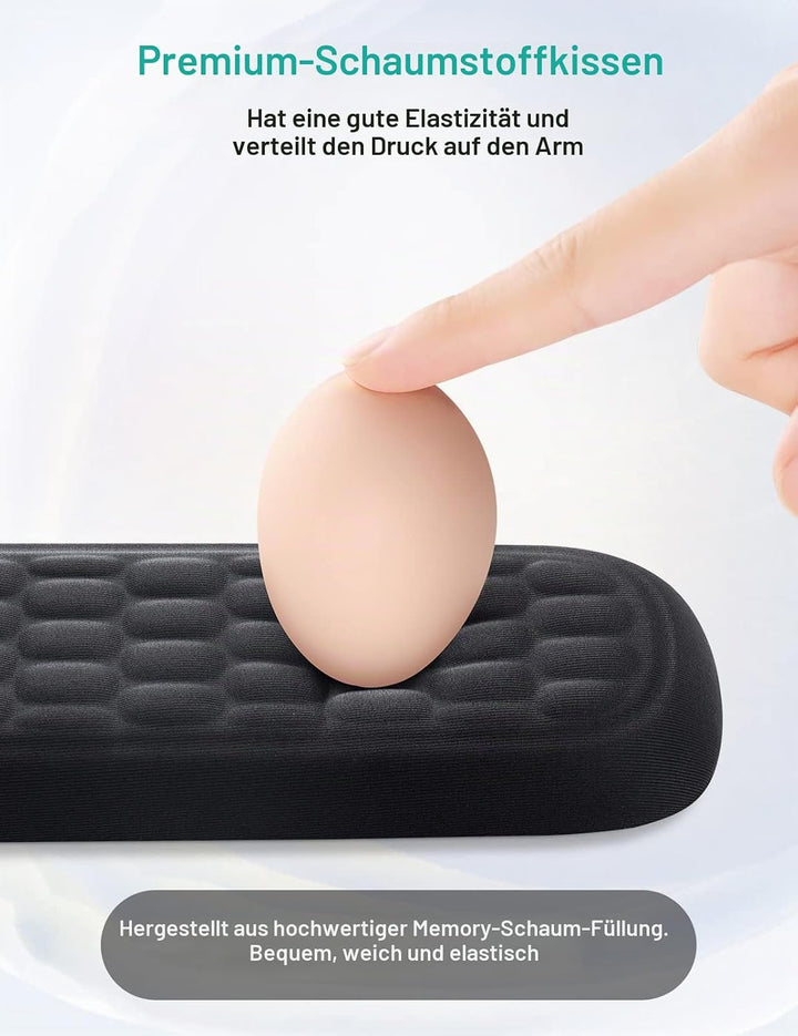 Meatanty Handgelenkauflage für Tastatur und Maus, gepolstert, Memory-Schaum, Handauflage für Büro, C