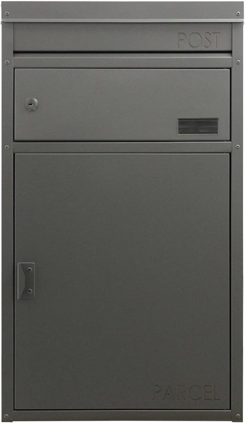 Paket-Briefkasten Safepost 45 silbergrau Design-Paketkasten moderne Paketbox RAL 9006