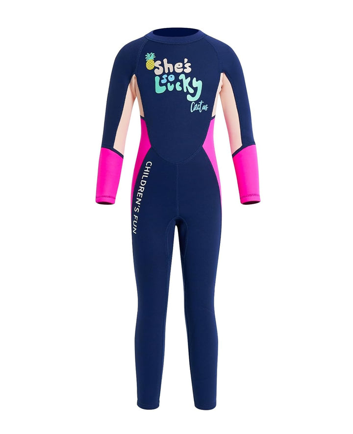 Gogokids Kinder Neoprenanzüge Thermische Badeanzüge, Mädchen Rash Guard Einteiler Bademode 2.5mm Neo