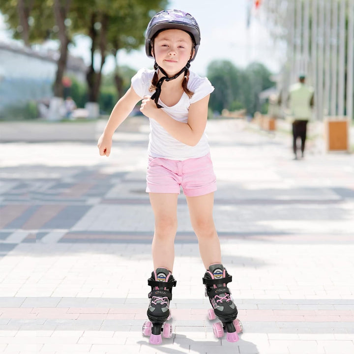 Nattork Kinder Rollschuhe für Mädchen, Jungen und Anfänger, 4 Grössen Verstellbare Rollschuhe mit Le