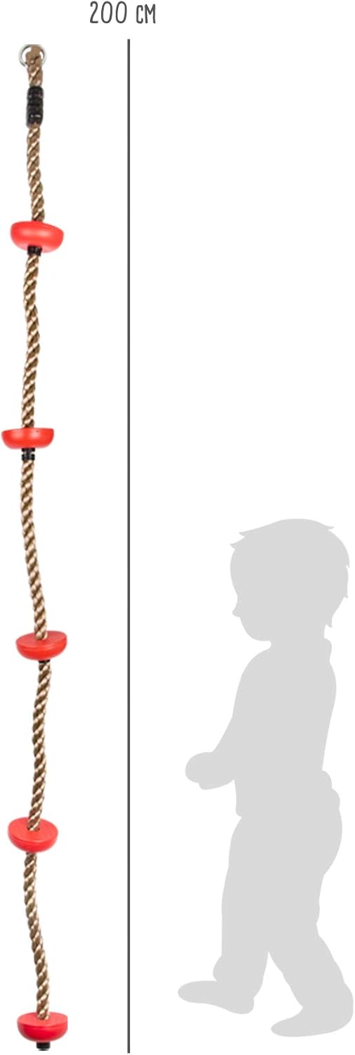small foot 11582 Kletterseil "Everest", wetterfestes Material, mit Sicherungsring und Trittflächen,