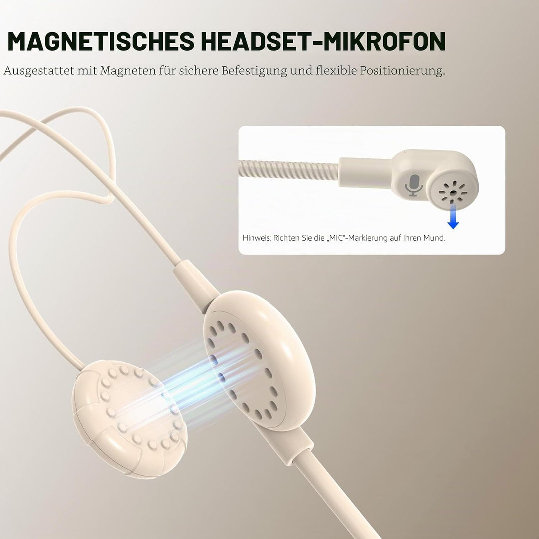 NEEWER Sprachverstärker mit Wired Headset Mikrofon, Lautsprecher, Schultergurt, AUX Ausgang, USB C w