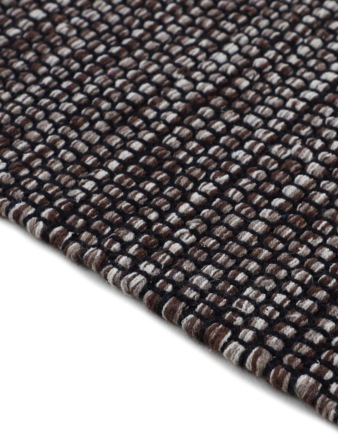 carpetfine Baumwollteppich Kelim Mia Läufer Braun 60x180 cm | Moderner Teppich für Wohn- und Schlafz