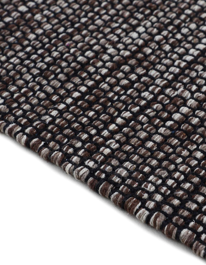 carpetfine Baumwollteppich Kelim Mia Läufer Braun 60x180 cm | Moderner Teppich für Wohn- und Schlafz