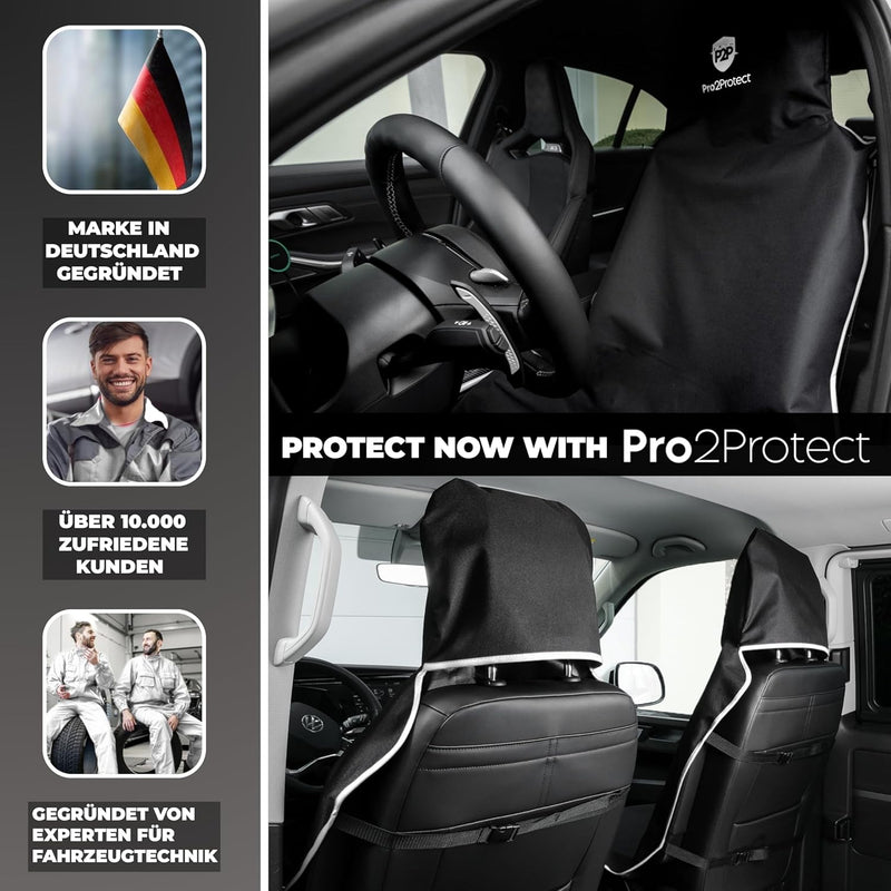 Pro2Protect [ Test SEHR GUT Auto Sitzbezüge, Autositzschoner, Sitzauflage, Sitzbezug für Vordersitze