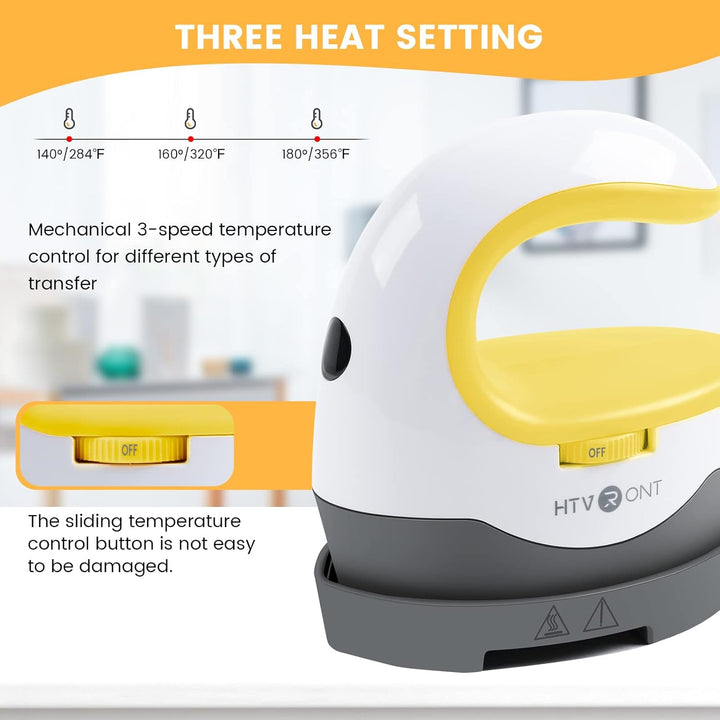 HTVRONT Heat Press Mini Heat Press Machine, Small Heat Press Portable Iron Press Machine for T Shirt