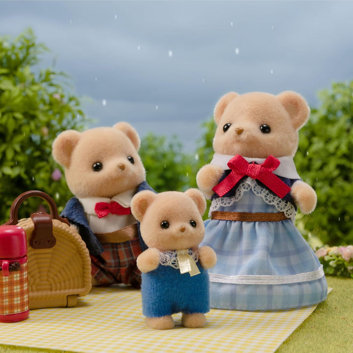 Sylvanian Families - 5851 Biscuit Bären Familie, Spielset mit Tierfigur, Tierfiguren, Bären, Waldtie