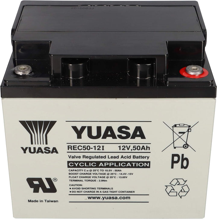 2X AGM 12V / 50Ah Blei-Akku - REC50-12I Zyklenfest kompatibel MP50-12C, 12LCP-50, WP50-12NE AKKUman