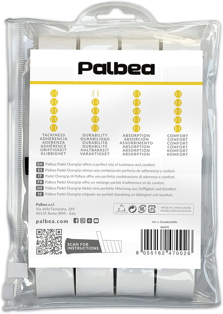 Palbea Padel Griffbänder - 3/6/12/22/60 Stück - Extra Klebrig - Hohe Schweissabsorption - Rutschfest