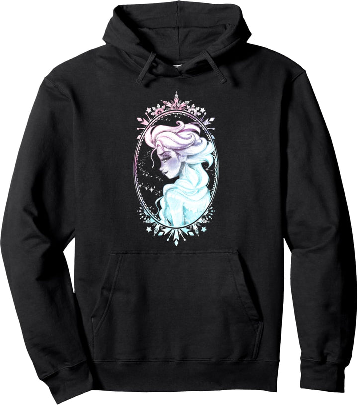 Disney Frozen Elsa Side Glance Framed In Winter Pullover Hoodie